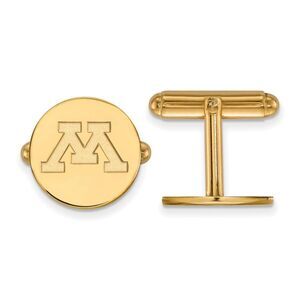 14k Gold Plated Silver University of Minnesota Cuff Links